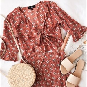 Lulus Floral print two piece dress